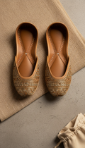 Sandalwood Leather Metallic Thread Jutti