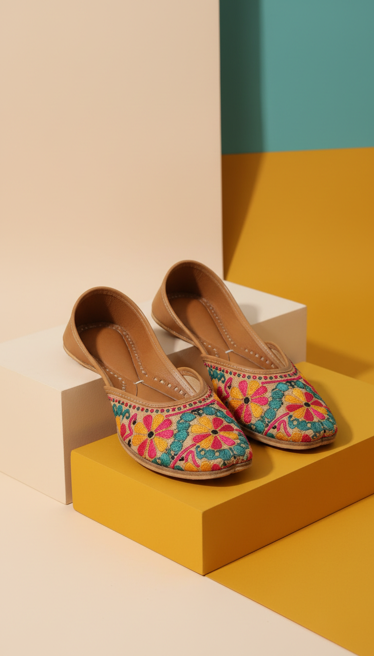 Marigold Radiance artisan leather jutti